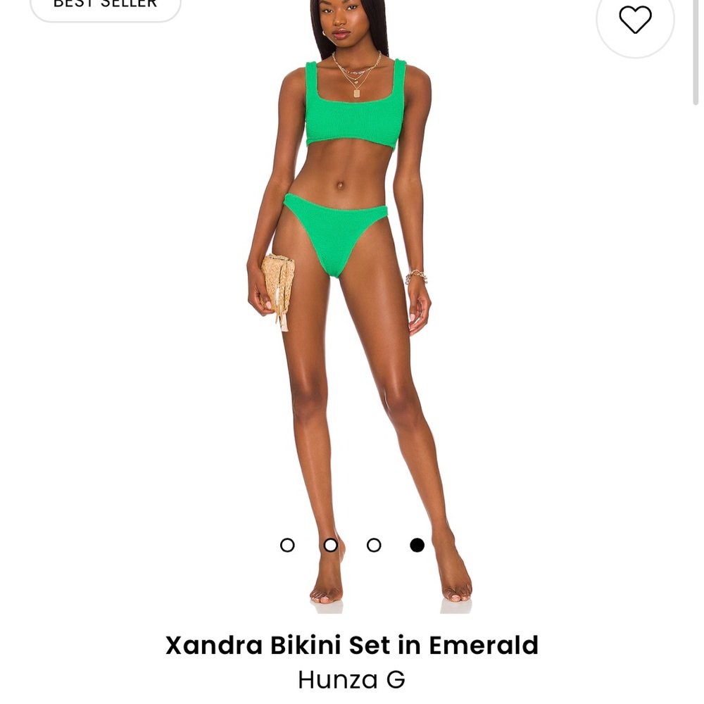 Hunza G Xandra Bikini Set in Emerald Green